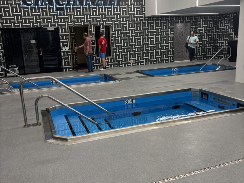 Plumbing and Engineering for Cincinnati Bearcats Indoor Football Practice hydrotherapy facility